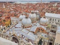 View from from Campanile di San Marco, the bell tower of St Marks Basilica, Venice, Italy Royalty Free Stock Photo