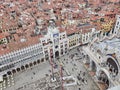 View from from Campanile di San Marco, the bell tower of St Marks Basilica, Venice, Italy Royalty Free Stock Photo