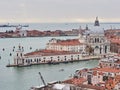 View from from Campanile di San Marco, the bell tower of St Marks Basilica, Venice, Italy Royalty Free Stock Photo