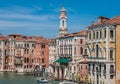 View of the campanile of roman catholic church - San Apostoli Royalty Free Stock Photo