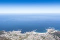 View of Camps Bay facing the Atlantic Ocean, Cape Town from top Royalty Free Stock Photo