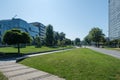 View on the campus of the Delft University of Technology, Netherlands Royalty Free Stock Photo