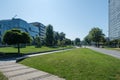 View on the campus of the Delft University of Technology, Netherlands