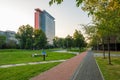 View on the campus of the Delft University of Technology, Netherlands