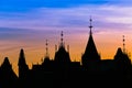 View of Canada parliament building in Ottawa during sunset Royalty Free Stock Photo