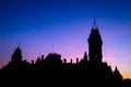 View of Canada parliament building in Ottawa during sunset Royalty Free Stock Photo