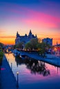 View of Canada parliament building in Ottawa during sunset Royalty Free Stock Photo