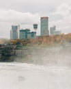 View of the Canadian side of Niagara Falls, from New York Royalty Free Stock Photo