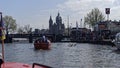 Bridges and boats in Amsterdam