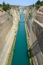 View at the canal of Corinth in Greece Royalty Free Stock Photo