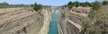 View at the canal of Corinth in Greece Royalty Free Stock Photo