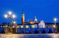 View of Canal Grande from Piazza San Marco by night, Venice