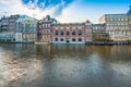 View of Canal House in Amsterdam, Netherlands Royalty Free Stock Photo