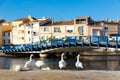 Canal at village of Martigues, France Royalty Free Stock Photo