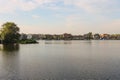 View of the canal Ringvaart from Zwanenburg, the Netherlands Royalty Free Stock Photo