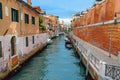 View of Canal Rio de la Fornace. Venice. Italy Royalty Free Stock Photo