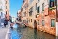 View of Canal Rio di san Falice and bridge in Venice. Italy Royalty Free Stock Photo