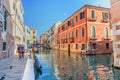 View of Canal Rio di san Falice and bridge in Venice. Italy Royalty Free Stock Photo