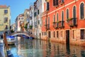 View of Canal Rio di san Falice and bridge in Venice. Italy Royalty Free Stock Photo