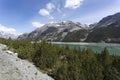 View of Cancano lake near Bormio