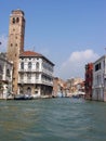 View of Cannaregio canal and Palazzo Labia Royalty Free Stock Photo