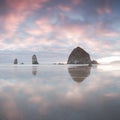 View of Cannon Beach and Indian beach in Ecola State park Oregon, United States, USA Royalty Free Stock Photo