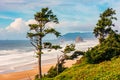 Cannon Beach and Haystack Rock Oregon USA Royalty Free Stock Photo