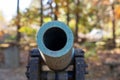 View of a cannon, front view, at Lee\'s Hill Fredericksburg Battlefield, from the American Civil War