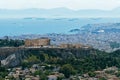 View of Athens City and the Acropolis From Mount Lycabettus, Greece