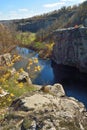 View of the canyon in autumn Royalty Free Stock Photo