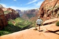 View from Canyon Overlook in Zion National Park Royalty Free Stock Photo