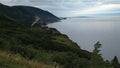 View of the Cape Breton coastline from the Cabot Trail, Canada Royalty Free Stock Photo