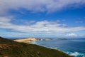 View of Cape Maria van Diamen and Te Werahi Beach by Cape Reinga, North Island of New Zealand Royalty Free Stock Photo