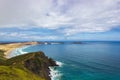 View of Cape Maria van Diamen and Te Werahi Beach by Cape Reinga, North Island of New Zealand Royalty Free Stock Photo