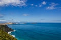 View of Cape Maria van Diamen and Te Werahi Beach by Cape Reinga, North Island of New Zealand Royalty Free Stock Photo