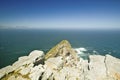 View of Cape Point, Cape of Good Hope, outside Cape Town, South Africa at the confluence of Indian Ocean on right and Atlantic Royalty Free Stock Photo