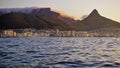 View of Cape Town from the Atlantic Ocean. Royalty Free Stock Photo