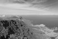 View of the Cape Town coastline from Table Mountain on a hazy day Royalty Free Stock Photo