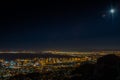 View of Cape Town and its harbour in summer from Table Mountain Royalty Free Stock Photo