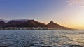 View of Cape Town from the ocean. Royalty Free Stock Photo