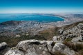 View on Capetown from the top of table mountain