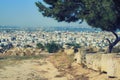 View of the capital of Tunisia near the sea bay. Byrsa Hill, Carthage