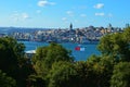 View of the capital of Turkey, Istanbul and the Bosphorus Royalty Free Stock Photo