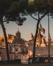 View from the Capitoline Hill in Italy, Rome. Panorama Royalty Free Stock Photo