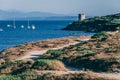 View of Capo San Marco, Tharros, Sardinia Royalty Free Stock Photo
