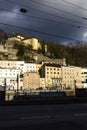 View of Capuchin Monastery in Salzburg from the street