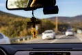 View through the car windshield Royalty Free Stock Photo