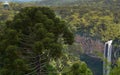 View of Caracol waterfall `Cascata do Caracol` - Canela City, Rio Grande do Sul