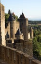 View at Carcassonne castle and surroundings Royalty Free Stock Photo