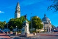 View of Cardiff City Hall in Wales Royalty Free Stock Photo